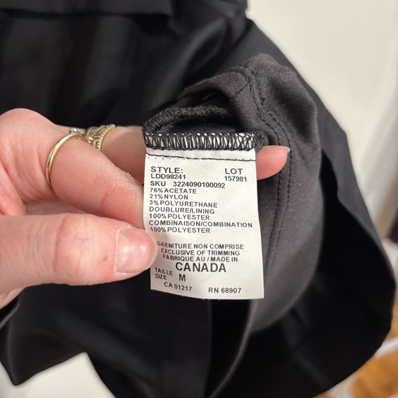 ✨🖤 Le Château Black One-Shoulder Cocktail Dress 🖤 - Picture 3 of 4